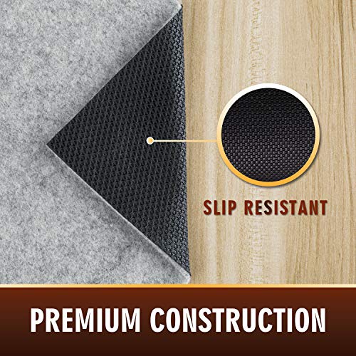 Mayshine - 4' X 6' - Dual Layer Felt + Rubber Rug Pad Grip Cushion | Non Slip Mat Protects Hard Floors, Secures Rug Position, And Reduces Noise #TOP5