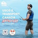 QUIKSILVER USCG Approved Men's Life Vest Type III PFD, Lightweight EPE Foam Life Jackets with Quick-Release Buckles and Drain Holes, for Fishing, Boating and Kayaking Paddling Watersports - Image 3