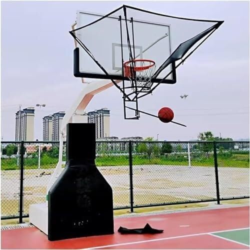 Hanging Basketball Return Net, 180° Rotating Shot Trainer, Foldable Rebound System for Kids, Teens, and Adults