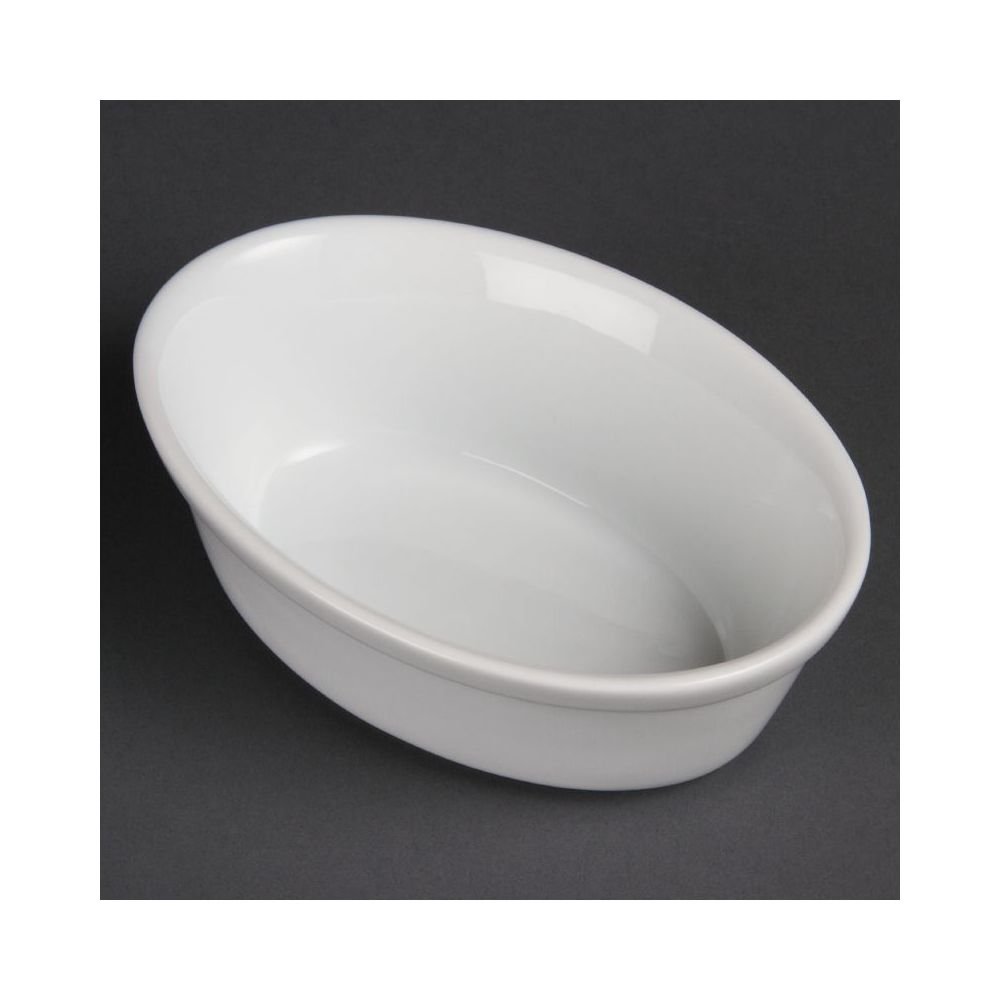 Olympia DK807 - Ciotola per torte ovale, confezione da 6 pezzi, colore: bianco
