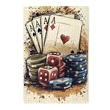 CDSASHCA Card Game 1000 Piece Wooden Jigsaw Puzzle - Intricate Poker Deck Design,Unique Gift for...