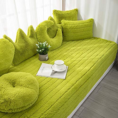 Chemin de table en peluche vert anti-glisse pour protéger vos tables de fête