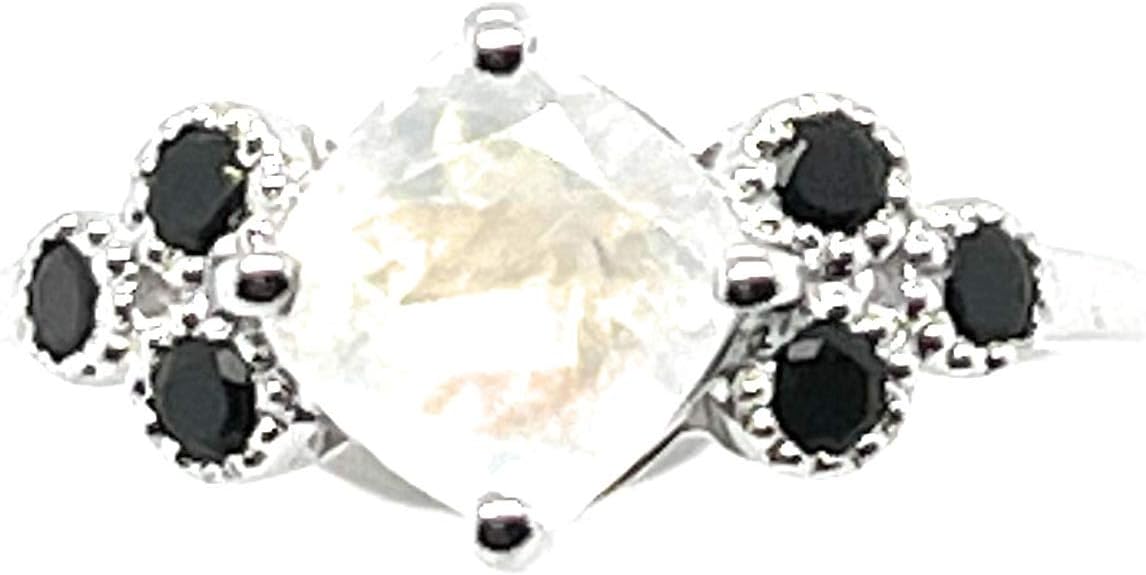 Sterling Silver Rainbow Moonstone Ring Size 6-9 by Natural Rocks by Kala - Image 9