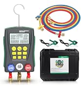 MOTOCOCHE R134a Digital Manifold Gauge Set HVAC with Built-in 93 Refrigerants, Digital Refrigeran...
