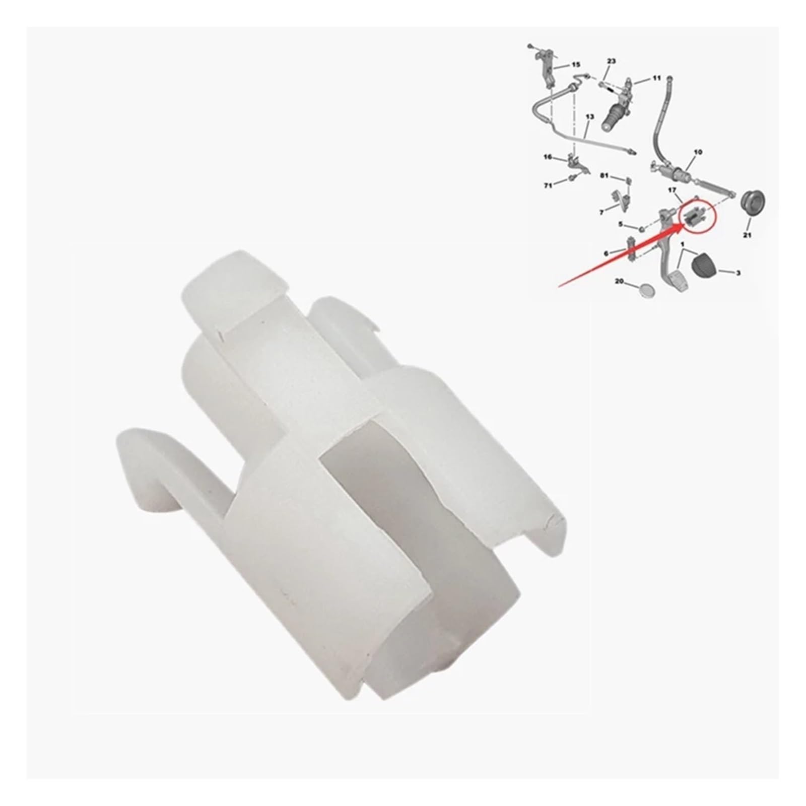 Zestaw sprzęgła samochodowego 100X Klamra pompy sprzęgła samochodowego głównego cylindra pasuje do Citroen Elysee C-Elysee C2 C3 C4 C5 Peugeot