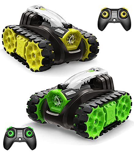 SYMA Remote Control Battle Tanks Set with Realistic Sounds and Lights, Life Indicators, Set of 2 RC Radio Control Military Battle War Tanks, RC Vehicles Toys for Kids and Adults