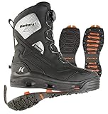 Korkers Men's SnowTrac & IceTrac Soles Snow Boot, Black/Silver, 10