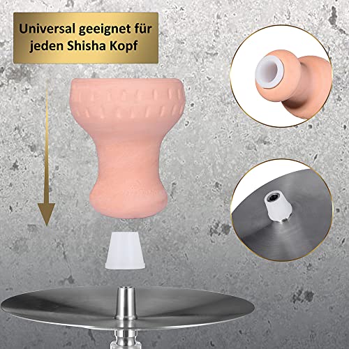 DFESKAH Shisha Kopfdichtung, 9er Set Hookah luftdichte Silikon Dichtung an der Wasserpfeife Rauchsäule für Tabakkopf… – Bild 5
