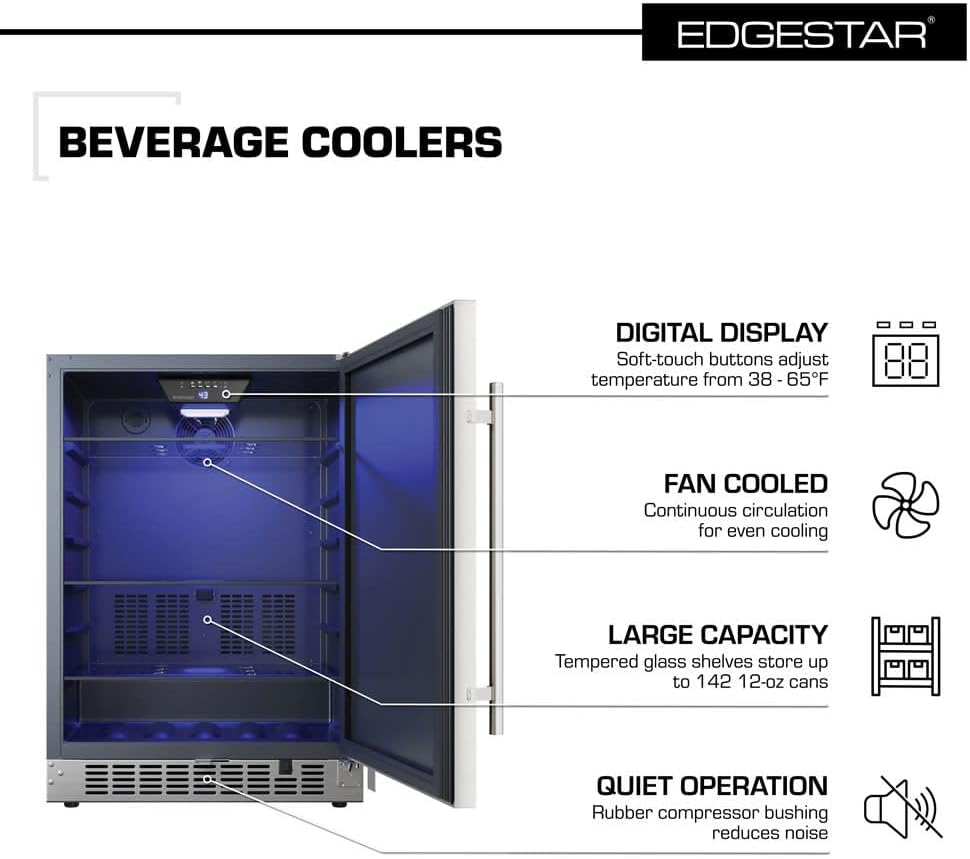 Close-up of a glass shelf with circular holes for air circulation.