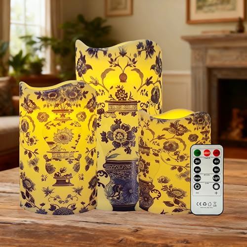 Bougies piliers à piles imprimées avec télécommande 11 touches