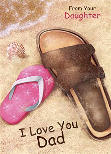 Father's Day Card with Brown & Pink Sandals from Daughter