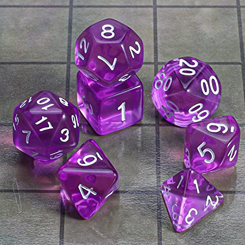 Image of CiaraQ 7pcs Polyhedral Dice Set for Dungeon and Dragons MTG Table Games
