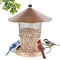 Bird Feeder for Outdoor Hanging, Metal Bird Feeders for Outside Hanging, 4 Lb Large Capacity Birdfeeder to Attracting Birds