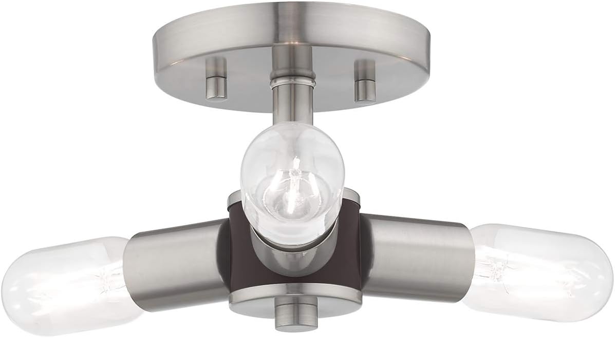 Livex Lighting 3 Lt Brushed Nickel Ceiling Mount