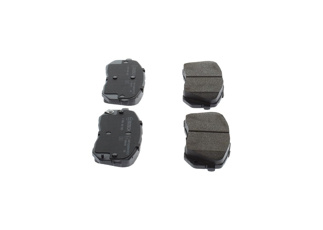 Bosch BP1893 - Pastiglie Freni Auto, Asse Anteriore - Qualità Bosch - Riduzione del Rumore e della Polvere - Certificazione ECE-R90 - Senza Rame - 1 Confezione da 4 Pastiglie - Con Accessori