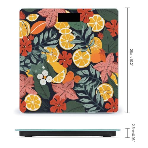 Báscula Digital de Baño con Diseño Tropical y Vidrio Templado miniatura 2