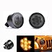 Lantsun Amber Front LED Bumper Turn Signal Light Assembly Smoked Lens Fender Parking LED Light Side Marker Lamp for Jeep Wrangler Jk 2007-2016 (1 Pair) J026-026