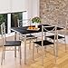 Casaria® Esstisch mit 4 Stühlen Holz 5-TLG Set Metall 110x70cm Industrial Esszimmer Küche Stühle Tisch Möbel Essgruppe Sitzgruppe Paul Schwarz