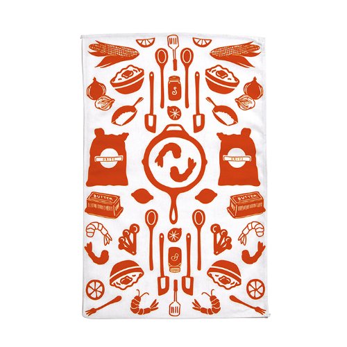 Working Class Studio The Meg Collection Shrimp and Grits Tea Towel