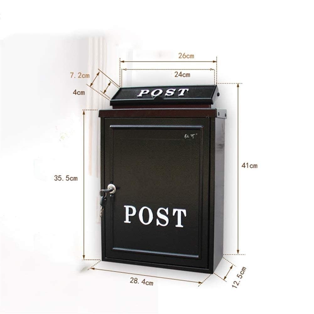 Townhouse Wall Mounted Galvanized Steel Powder Coated Heavy Duty Mail Box