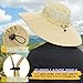HLLMAN Men's Wide Brim Sun Hat-UPF 50+ Protection,Waterproof Bucket Hat for Fishing, Hiking, Camping,Breathable Nylon & Mesh Khaki