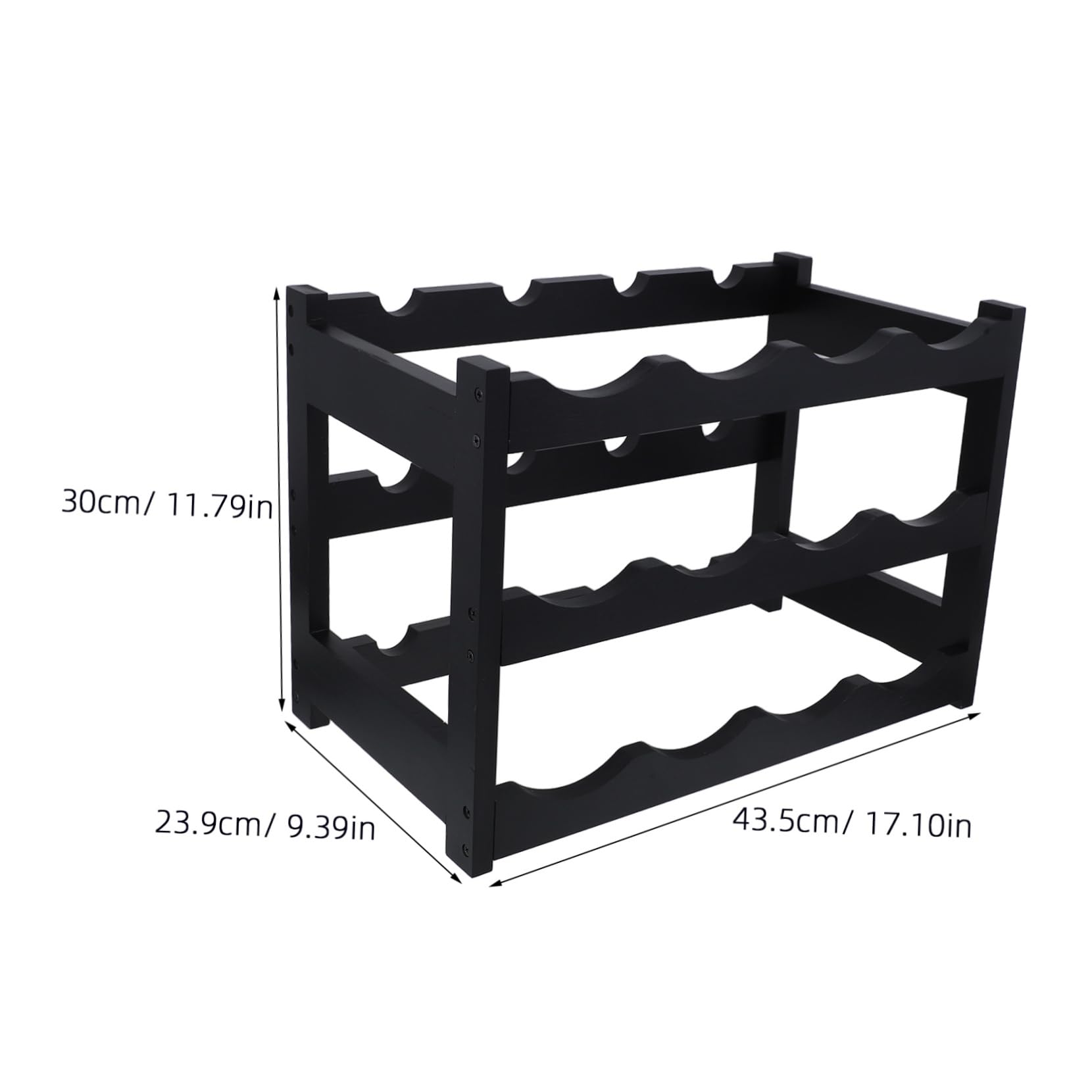 GLEAVI Wine Rack Organizer Freestanding Wine Holder for Bottles Space Saving Storage Shelf for Kitchen Dining Room Bar Elegant Design