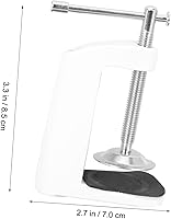 Vista 2 de Abrazadera de montaje de mesa de escritorio para micrófono, abrazadera en C, clip de retención de metal resistente, fácil de instalar