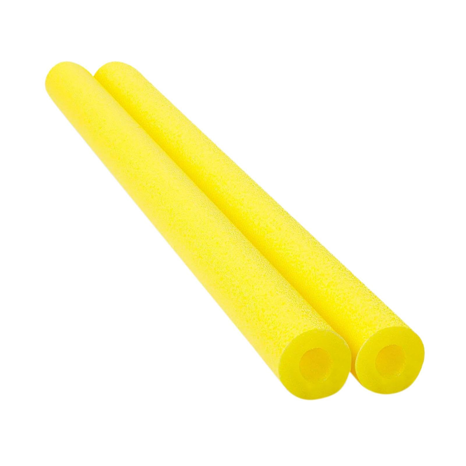 Ronyme 2Pcs Floating Pool Noodles Swimming Pool Floats Beach Training Devices Reusable Hollow Tubes Swim Noodles for Trip Exercise (Yellow)