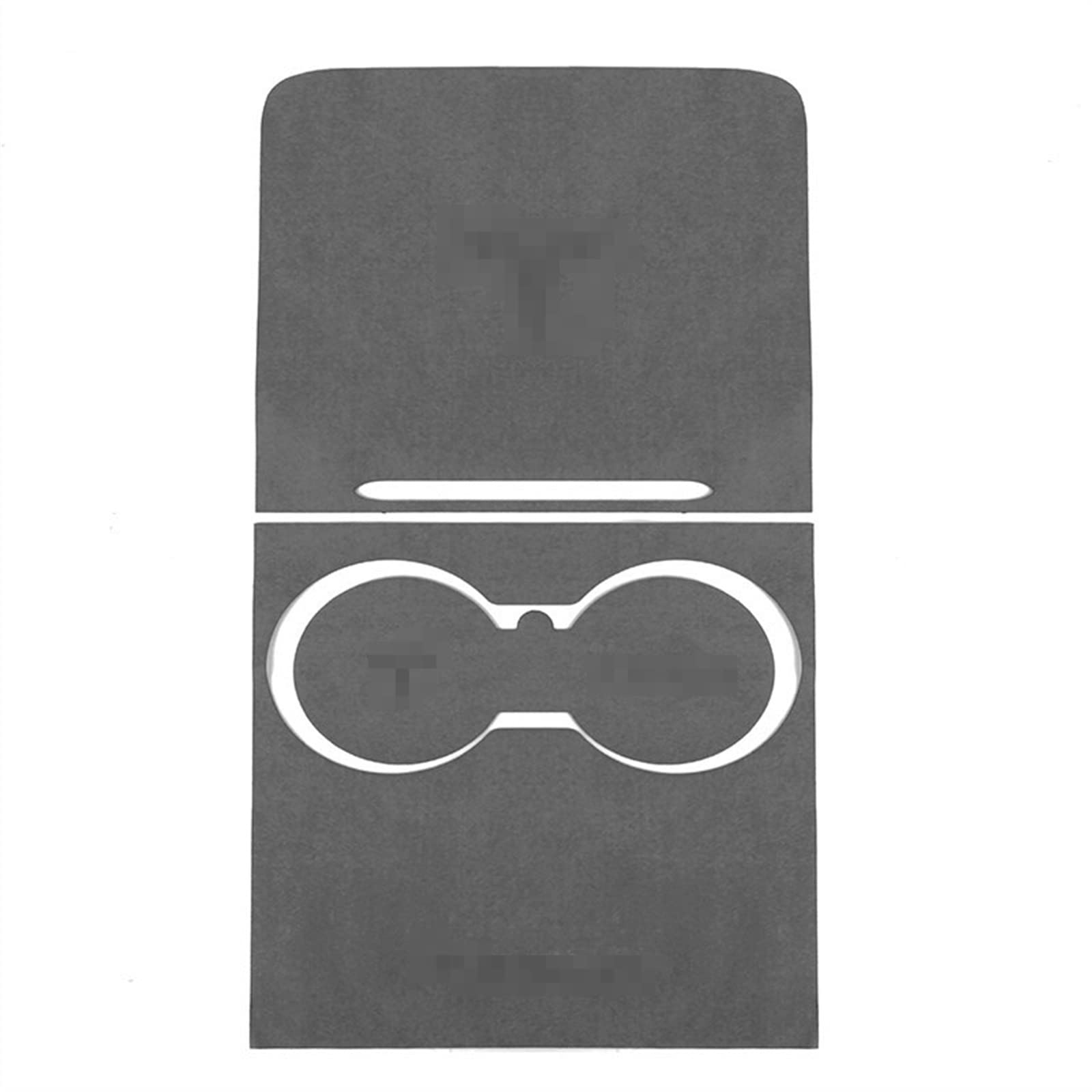 Qibbei Titanium Auto Accessories For Tesla Model 3 Y 2021 2022 Car Center Console Patch Velvet Central Control Sticker(Titanium)