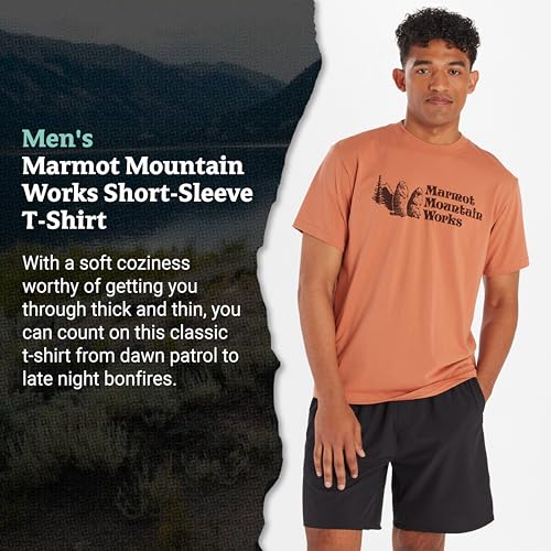 MARMOT Men's MMW Short-Sleeve Tee - Screen Printed Graphic on Soft, Breathable, Eco-Friendly Cotton/Poly Blend4