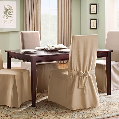 Surefit SF48422 Cotton Canvas Dining Chair One Piece Slipcover thumb #2