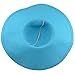 Wowlife Wide Brim Roll-up Big Beautiful Solid Color Floppy Hat (Sky Blue)