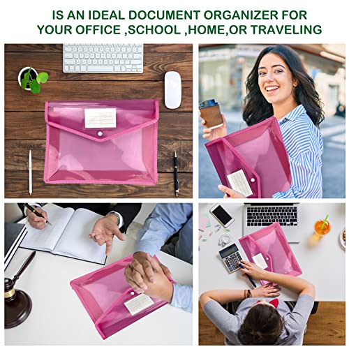 Cc Goat Plastic File Folders,Expanding File Wallet Document Folder With Snap Button Closure,A4 Size,7 Pack Large Waterproof Accordion File Pouch,Folders For School Office Home Work Organization #TOP6