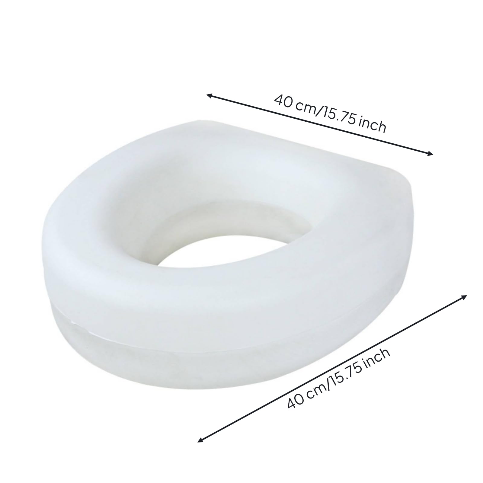 TISHITA Toilettensitzerhöher WC Aufsatz WC Erhöhung WC Sitzerhöhung Toilettensitz aus PP Material mit Abgerundeter Form Und 11 cm Erhöhung Leicht Abwischbar für Hygiene für Pflegezimmer Zuhause Bad