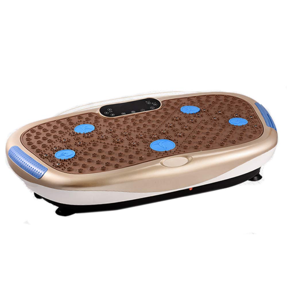 Fitness Vibration Machine for Home,Silent Drive Motor Treadmill Vibrating Massage with Magnetic Therapy & Huge Curved Surface,Champagne