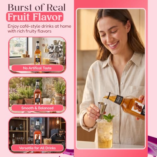 Image of 1883 Vanilla & Salted Caramel Syrups (Cafe Variety Pack) for Coffee & Drinks - 1 Liter Plastic Bottles (Pack of 2)