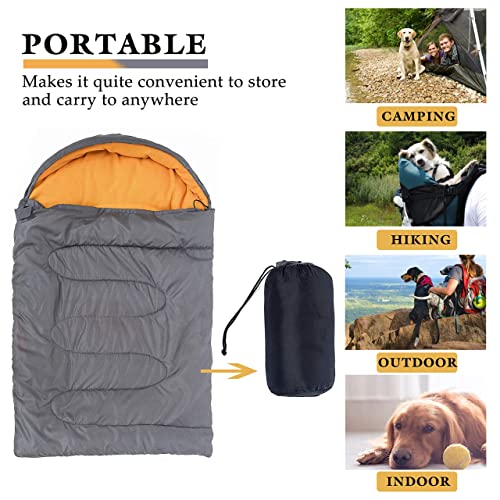 OROOTL Hundebett Schlafsack für Hunde Haustiere Warme wasserdicht Hundeschlafsack Rucksack Packbar Leichtes Hunde Waschbar Reisebett für Camping Wandern Outdoor Indoor