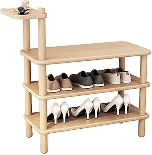 KLGFBDC Shoe Bench Storage Organizer with 3-Tier Shelf, Modern Entryway Storage Table, Space-Saving Shoe Rack for Home and Bedroom