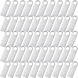 50 Packs 2.0 Flash USB Drives Bulk Waterproof Flash Thumb Drives Memory Pen Drives Stick Small Mini Zinc Alloy Design for PC Computer Laptop Office School Data Storage Silver (512 MB)