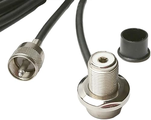 Soporte de antena para vehículo SO-239 UHF mamparo de ángulo recto hembra a conector macho UHF PL-259 con cable coaxial RG58U de 14 pies para disponible en Yaxa Colombia