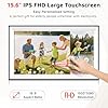 Hesmor Cornice digitale da 15,6 pollici WLAN FHD 1920 * 1080 IPS con touchscreen Cornice fotografica elettronica con 32 GB di memoria, rotazione automatica, facile condivisione