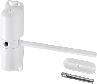 Ideal Security - Automatic Spring Door Closer for Interior Doors, Child & Pet Safe, Stops Door Slamming, Smooth and Quiet Operation, Easy DIY Install, White