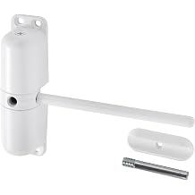 Ideal Security - Automatic Spring Door Closer for Interior Doors, Child & Pet Safe, Stops Door Slamming, Smooth and Quiet Operation, Easy DIY Install, White