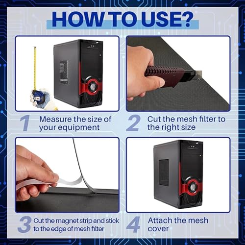 Cubierta red PVC protector para ventilador que mantiene tu PC de escritorio impecable 4
