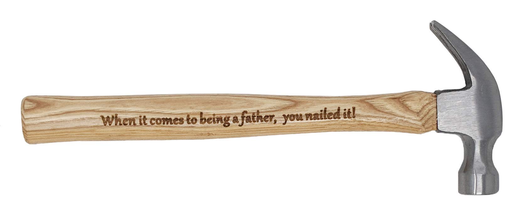 Cadeau vraiment spécial pour les papas - Marteau gravé : « Merci de m'avoir aidé à construire ma vie » et « Quand il s'agit d'être père, tu as réussi ! »