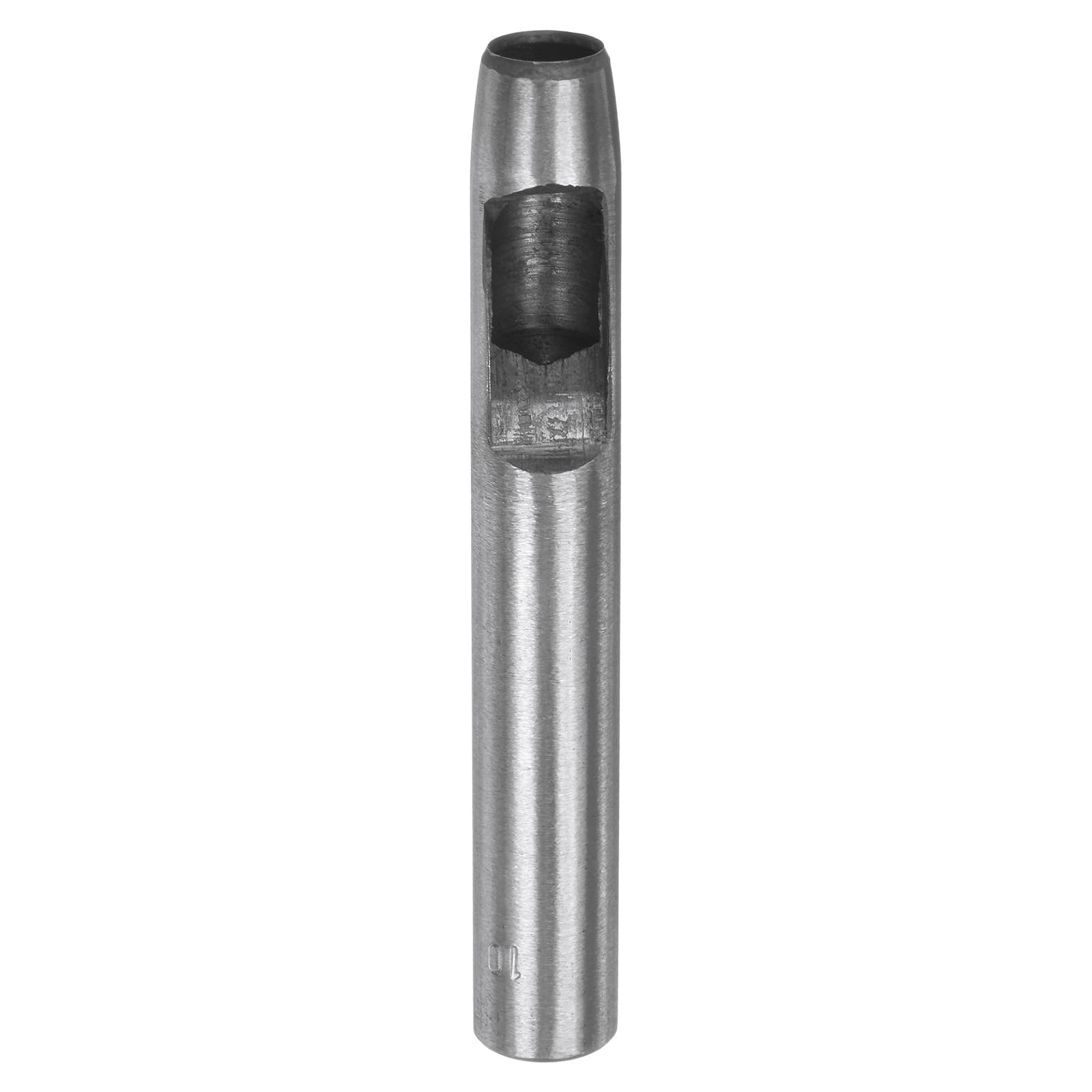 QUARKZMAN Perforadora Hueca para Cuero de 10 mm, Herramienta de Perforación Redonda para Cinturones, Acero al Carbono, Perforadora Individual para Cortar Cuero y Material Blando