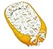 Pimko - Multifunzionale Babynest bozollo per bambini riduttore per Letto neonato lettino da viaggio culla 100% cotone 55x90cm (Mustard)
