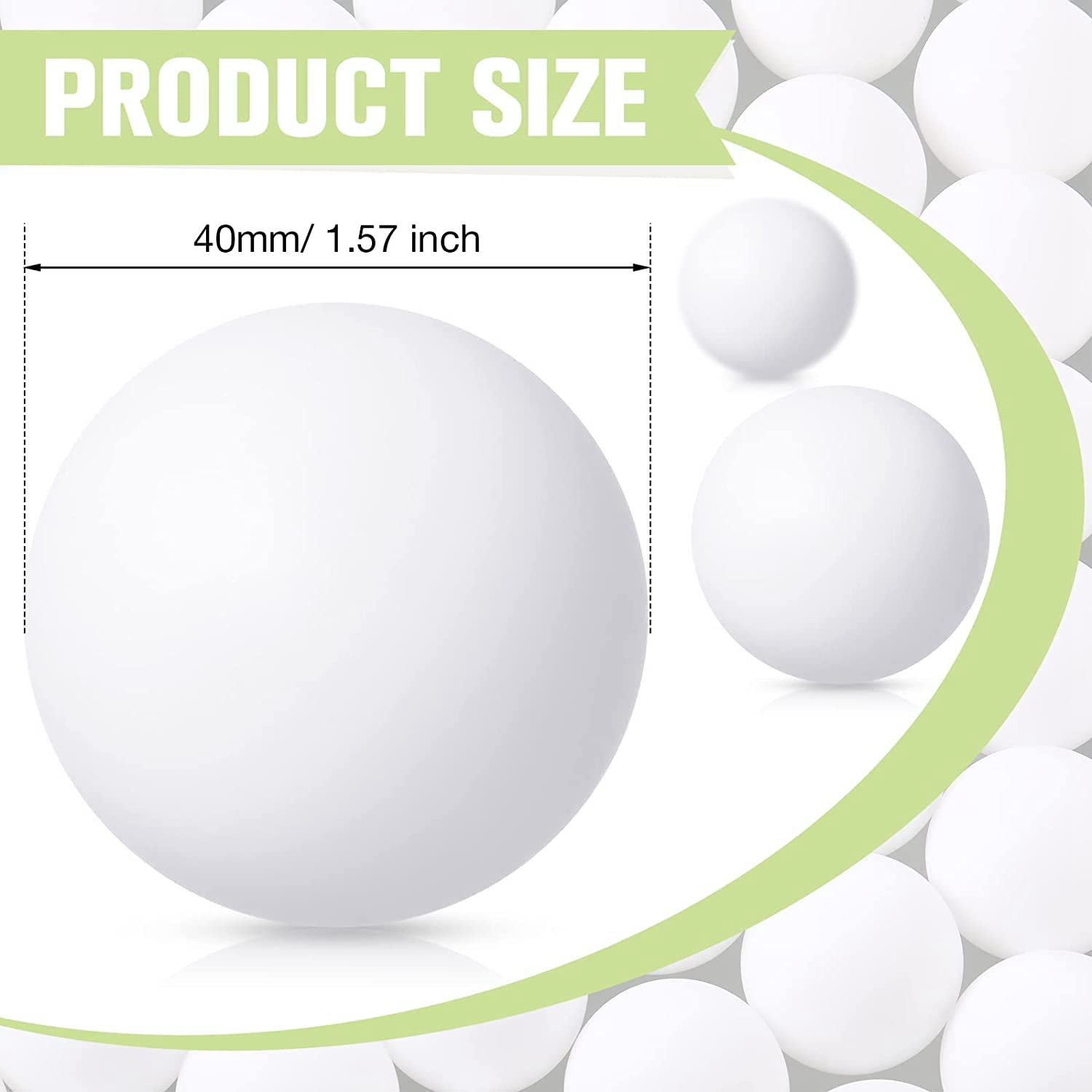 Confezione da 300 Palline da Ping Pong Palline da Ping Pong da 40 Mm Palline da Ping Pong Rimbalzanti Pallina da Ping Pong Intrattenimento, Bianca