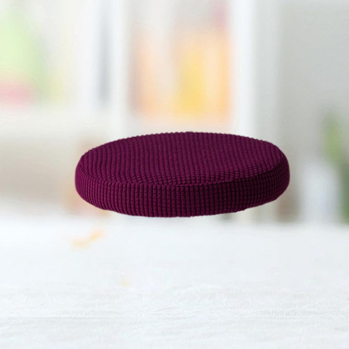 Bar Stool Cover Elastic Removable Stretchy Purple