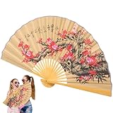 Grand ventilateur pliant décoratif mural à main : ce ventilateur surdimensionné de 0,5 x 0,9 m sert à la fois d'outil de refroidissement fonctionnel et de pièce décorative élégante, parfait pour ajouter une esthétique chinoise/japonaise à n'importe quel espace tout en fournissant une circulation d'air pratique.
